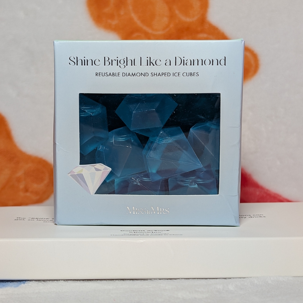 Blue Reusable Diamond Ice Cubes